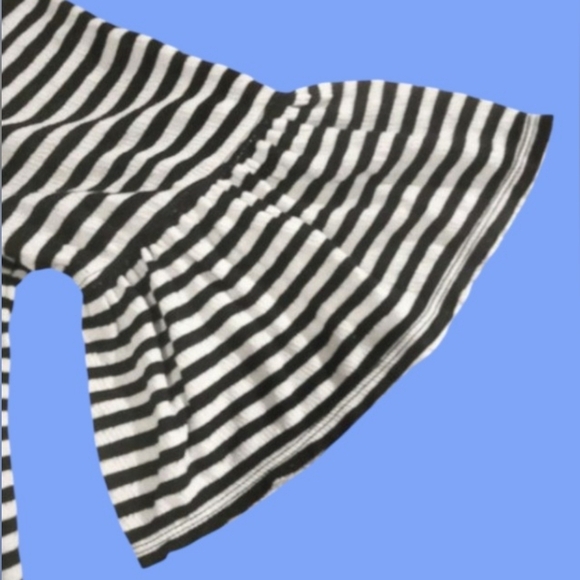 MAX STUDIO 3/4 BELL SLEEVE PULLOVER TOP GRAY/WHITE STRIPE WOMEN'S SZ. SM - Picture 5 of 9